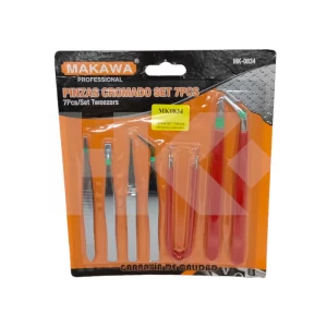 PINZAS SET 7 PIEZAS CROMADA MAKAWA